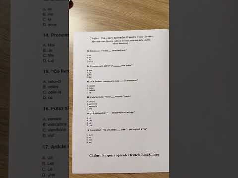 French exercise: Grammar quiz