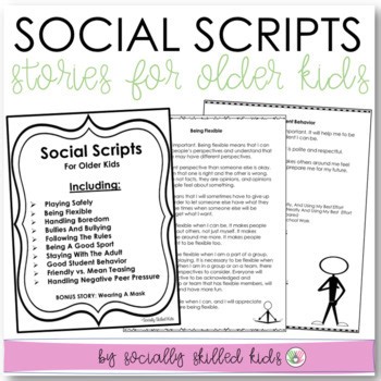 Social Story Scripts For Older Kids - 10 One Page Stories