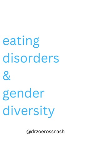 Dr. Zoe Ross-Nash, CEDS | Eating Disorder & Trauma Psychologist | Eating disorders don’t affect all gender-diverse people the same way. A review of U.S. studies found that lifetime diagnosed disordered... | Instagram