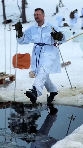 Minnesota National Guard members took on the polar plunge challenge with their Norwegian Home Guard partners. The training centered on learning how to regain control of your body and mind if you fall through the ice and how to rescue yourself. During NOREX 51, a two-week training exercise, participants practice winter survival skills while strengthening the partnership between Minnesota and Norway. | The National Guard