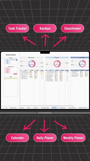 ⚡️ 1 file duy nhất, x10 hiệu suất cá nhân & đội nhóm Không cần cài thêm app phức tạp - Chỉ cần 1 file Google Sheets 🔥 Mua 1 lần – dùng trọn đời ✅ Task Tracker Pro – File quản lý công việc toàn diện 6 trong 1 ✔ Gom tất cả đầu việc vào 1 nơi duy nhất ✔ Xem deadline trong 5 giây (khỏi lục chat/email/note) ✔ Biết việc nào làm trước – việc nào để sau (ưu tiên đúng, bớt “nỗ lực ảo”) ✔ Kế hoạch ngày & tuần rõ ràng, dễ bám theo 💡 Nhập dữ liệu 1 lần 💡 Tự hiển thị theo List / Lịch tháng / Kanban / Eise