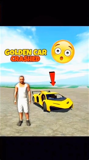 GOLDEN CAR CRASHED 🤯 || INDIAN BIKE DRIVING 3D||#shorts#indianbikedriving3d#gta