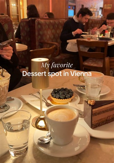 A café filled with warmth, history, and the aroma of fresh coffee✨ Be sure to try the apple strudel with vanilla😍🫶🏻 Location: Café Landtmann📍 #viennafood #viennagirl #viennadessert #viennacoffeelifestyle #austriatravel