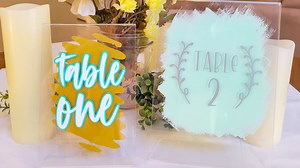 1K views | Create table number signs using vinyl!! Check out how here: https://sofontsy.com/blogs/tutorials/diy-acrylic-table-number-signs-with-vinyl | Silhouette School with Melissa Viscount | Facebook