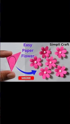 Very Easy Paper Flower Craft | Paper Flower Making Step By Step | DIY Flower Craft