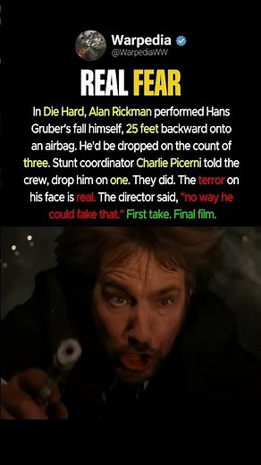 Alan Rickman's Fear In Die Hard Was Completely Real #shorts