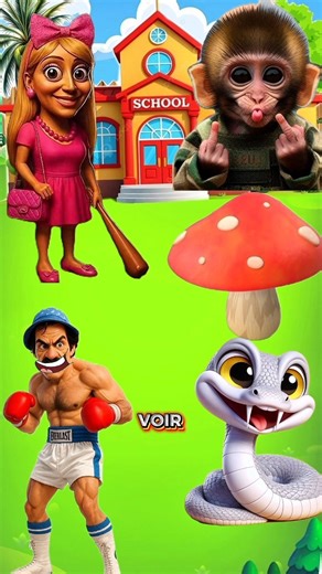 Le fantôme des champignons attaque ! Gorille & Cobra dedans 😱🔥 #shorts