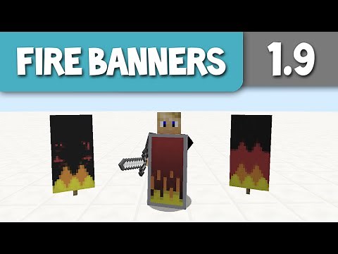 5 Fire Banner/ Shield Designs - Minecraft 1.9 Tutorial