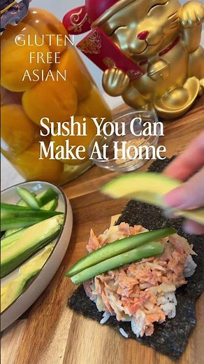 Gluten free sushi hand roll