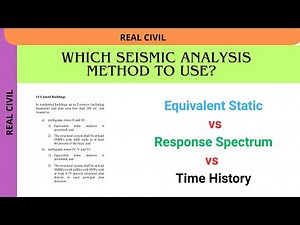 Seismic Analysis Methods Explained | Equivalent Static, Response Spectrum & Time History |