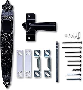 Wright Products - Colonial Tie Down Push Button Door Latch for Screen and Storm Doors, Black
