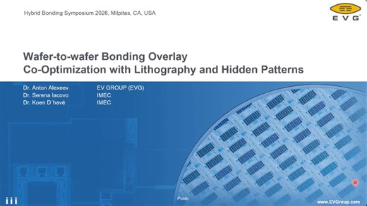 Wafer-to-wafer Bonding Overlay: Co-Optimization with Lithography and Hidden Patterns
