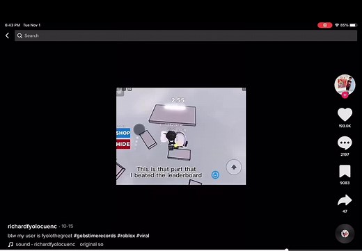 Mini Challenge WR in Gobdev’s Time Records! @dinospeedruns #fyp #foryou #viral #blowthisup #robloxfyp #roblox #obby #robloxobby #robloxspeedrun #timetrialroblox #gobdevstimerecords