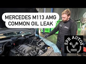Common Mercedes m113 oil leak on a CLK 55 AMG + Free COMPETITION!