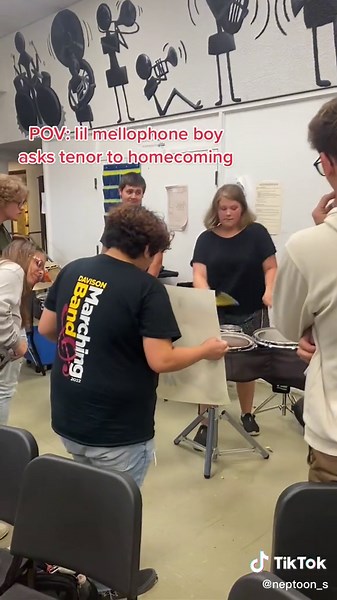 Creative Hoco Proposal with Marching Band and Mellophone!