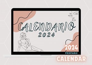 Printable 2024 Calendar / 2024 Monthly Planner / A4, Letter, A3 / Download / Digital PDF - Etsy UK