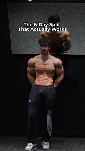 Hussein Farhat | Online Fitness Coach on Instagram: "The 6-Day Split That Actually Works Follow me for more fitness tips & workouts :) #reels #foryou #motivation #fitnessmotivation #mentality"