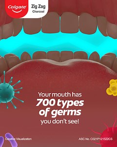 Fight the 700 types of unwanted germs and bacteria in your mouth with Colgate ZigZag Charcoal and its 16-degree angled, charcoal-infused bristles. ASC No. C021P121522CS | Colgate