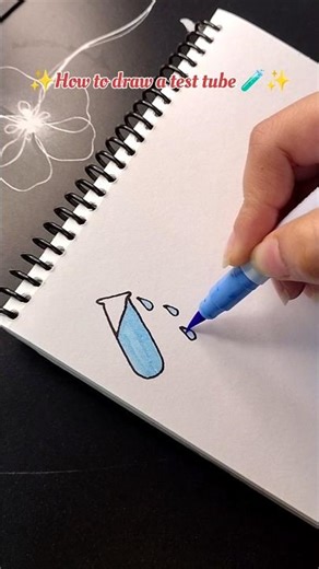 Drawing test tube #drawingtutorial #testtube #tubedrawingmachine #doodling #doodlingart #drawing