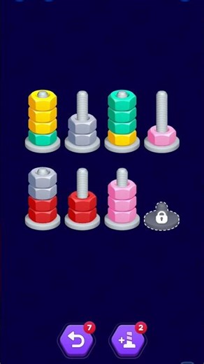 Nut Sort Puzzle Challenge 🔥 Only Smart Players Can Solve This! #shorts