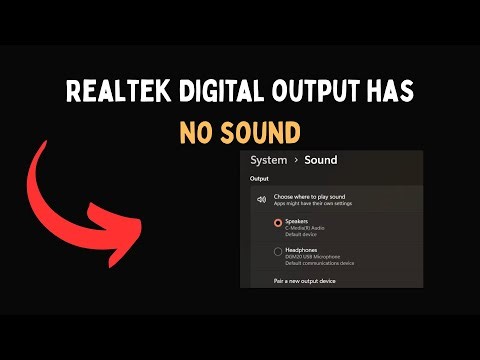 Realtek Digital output has no sound