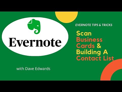 Evernote: Scan Business Cards and Build A Contact Data Base