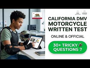 California 2026 Motorcycle DMV Written Test Online M1 Permit Real Exam Questions Prep