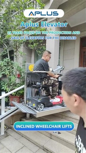 This wheelchair lift changed everything.#wheelchairlift #stairlift #elevator #lift #aplus