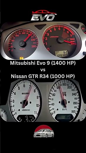 Mitsubishi Evo 9 vs Nissan GTR R34 Skyline #drag #race #jdmnation #jdmcars #streetracing #drag #cars