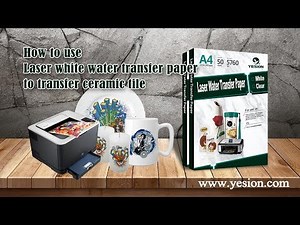 how to use laser white water decal slide transfer paper on ceramic tiles?