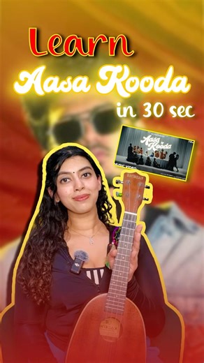Aasa kooda Ukulele ❤️🥰| Learn Tamil Easy Ukulele Tutorials | Sai Abhyankkar #trendingsong