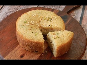 Suji Cake / Rava Cake - No Egg & No Oven | कडाही में बनाएँ सूजी का स्पंजी केक | Semolina Cake