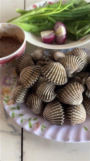 ងាវស្រុះ ទឹកម្រេច Blood cockles with pepper saurce #food #cooking #cockles #pepper #cookingmethod