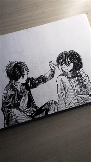 mikasa and eren cute 🥰 moment #anime