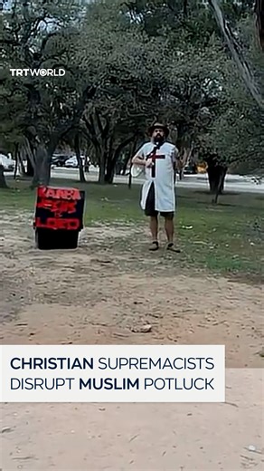 Two Christian supremacists — one of them dressed as a Crusader — disrupted a monthly Muslim potluck organised in a public park in Austin, Texas. A community member called 911, but police officers did not intervene, citing free speech protections. Instead, they told Muslim families and children to leave the park, according to the Council on American-Islamic Relations (CAIR). CAIR called on Texas officials “to condemn the targeted harassment” and to stop “fomenting anti-Muslim hate across the stat
