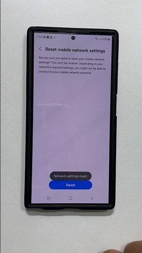 How to reset mobile network settings on Samsung Galaxy S24 Ultra