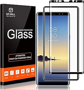 MP-MALL Screen Protector Compatible for Samsung Galaxy Note 8, Tempered Glass Full Cover Alignment Frame Easy Installation