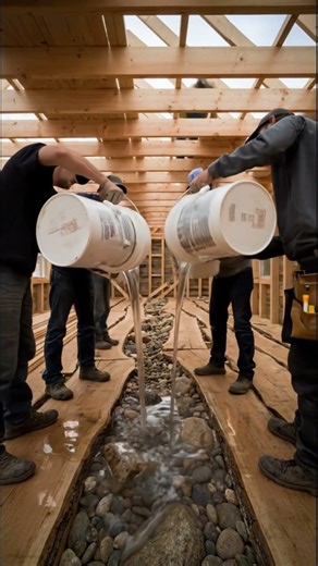 Stunning Epoxy River Floor Installation in Rustic Cabin! #epoxy #diy #homedecor