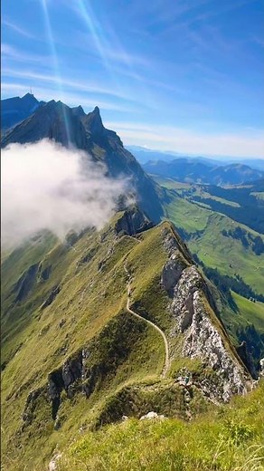 Hiking the Dramatic Schäfler Ridge Trail | Appenzell Alps, Switzerland#shorts #hiking