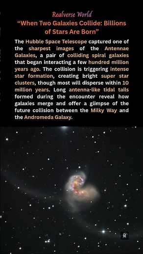 When Two Galaxies Collide: Billions of Stars Are Born 🌌🔥 #space #spaceexploration #realspace