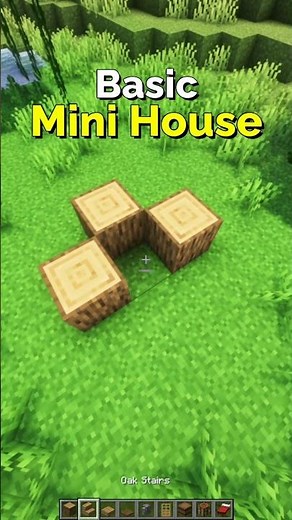 Basic Mini House in Minecraft – Easy Starter Build | CupSapling #minecraft #shorts #easyhouse