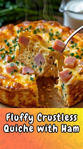 Fluffy Crustless Quiche with Ham : Light, Savoury, Protein-Packed Brunch Star! | Cooking Lovers