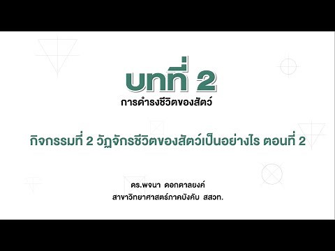 วัฏจักรชีวิตของสัตว์เป็นอย่างไร ตอนที่ 2 (วิทย์ ป.3 เล่ม 1 หน่วย 2 บท 2)