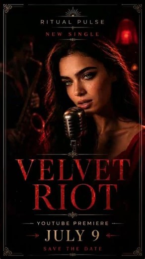 VELVET RIOT | A Voice in the Dark | Premiere July 9 new music video by RITUAL PULSE #DarkJazz #music