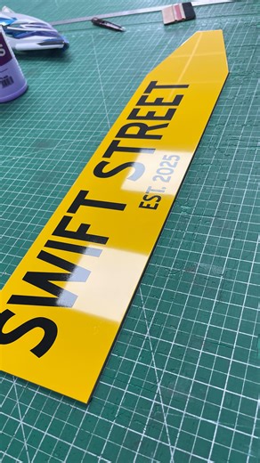 Streeter Concepts on Instagram: "Custom street signs are a customer favourite! Choose any colour, add any text, and create something truly unique, only your imagination sets the limit."