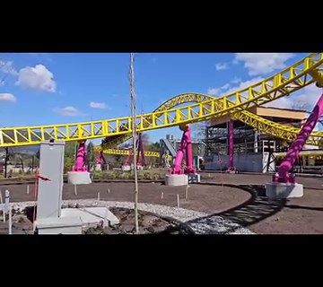 Preparing for launch! ThunderVolt’s construction is on track and the coaster will be ready for mid-July⚡🎢 Who’s excited to ride? | PNE/Playland