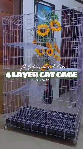 4 Layer Foldable Cage for Cats from COTTI