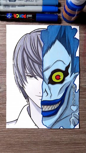 Dexter Art on Instagram: "Drawing Light and Ryuk  Death Note | Who is your favorite Death Note character? 樂 . . . #lightyagami #ryuk #shinigami #deathnote #anime #deathnoteanime #animedrawings #animeart #art #coloring #artreels #reels"