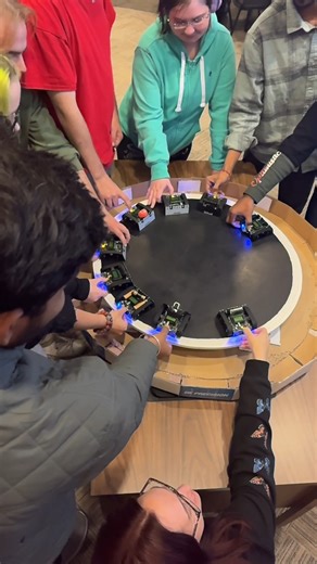 New Brunswick Community College on Instagram: "Hands-on learning or hands-off learning? You can decide what to call this little friendly competition our Electrical and Electronic Engineering Technician students took part in 🤖 Hands-on learning looks like this! 🤓 Learn more about this program from the link in our bio. ✨"