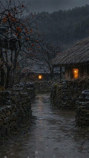 Rain in a Quiet Traditional Village Alley 🌧️ #Shorts #rain #rainoundforsleep #deepsleep #rainsounds